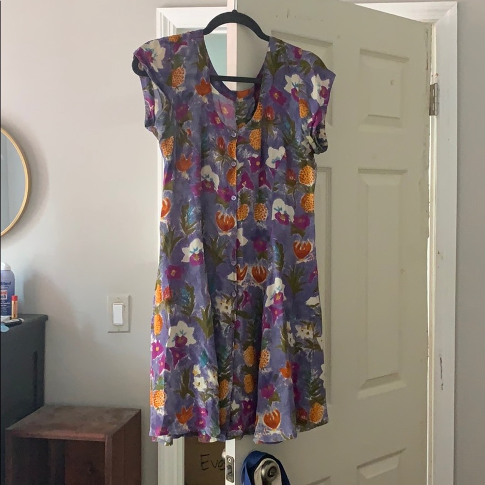 Purple floral dress